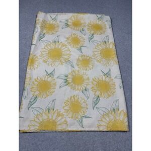 Martha Stewart Sunflower Print Tablecloth Yellow Floral Farmhouse RN 18143